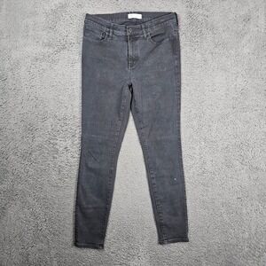 Madewell Roadtripper Skinny Jeans Womens 29 Black High Rise Stretch G7392